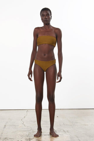 Mara Hoffman Olive Abigail Bikini Top in Repreve (front)