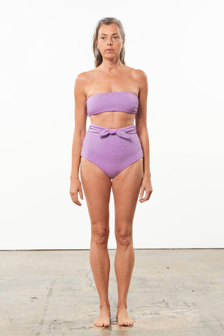 Mara Hoffman Lavender Abigail Bikini Top in polyester (front)