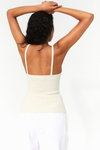 Mara Hoffman Cream Caro Sweater in Tencel Modal (back)