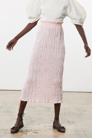 Mara Hoffman Pink Lana skirt in modal (front detail)