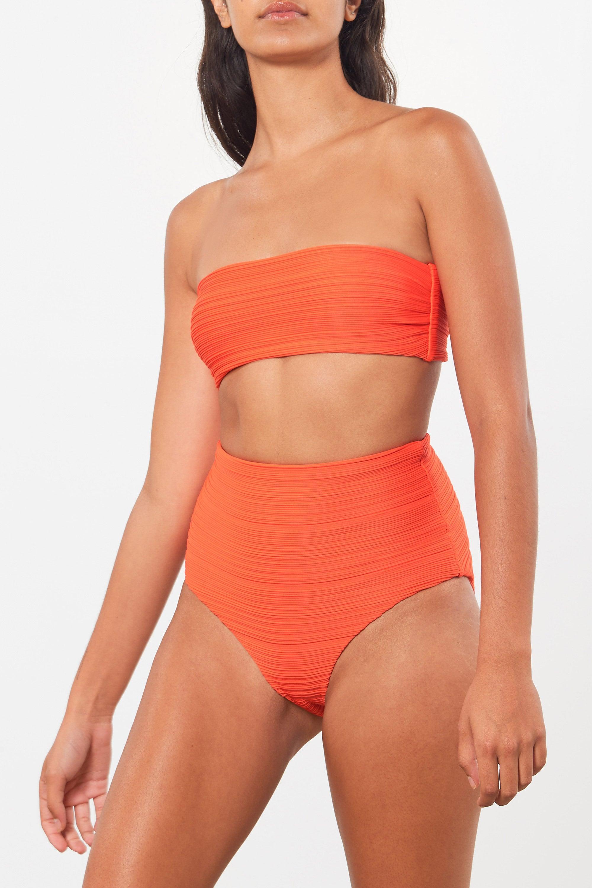 Mara hoffman abigail bandeau bikini shop top