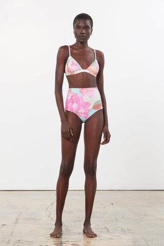 Mara Hoffman Print Astrid Bikini Top in Repreve (Front)